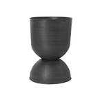 ferm LIVING Ghiveci de flori Hourglass, negru, Ø 50 cm, reversibil