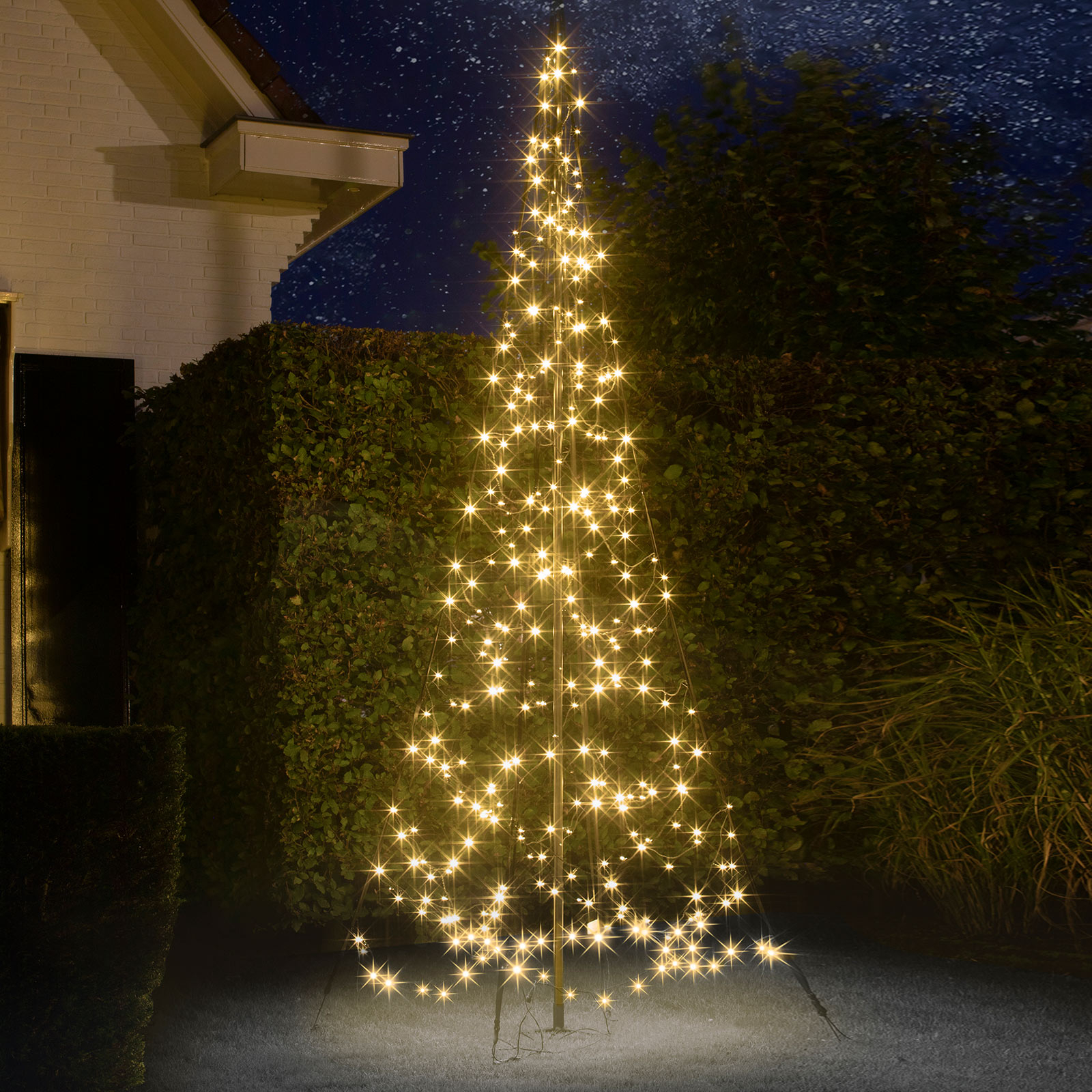 Fairybell juletre med mast, 320 LED-lys, 300 cm