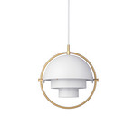 GUBI pendellampa Multi-Lite, Ø 27 cm, ram i mässing