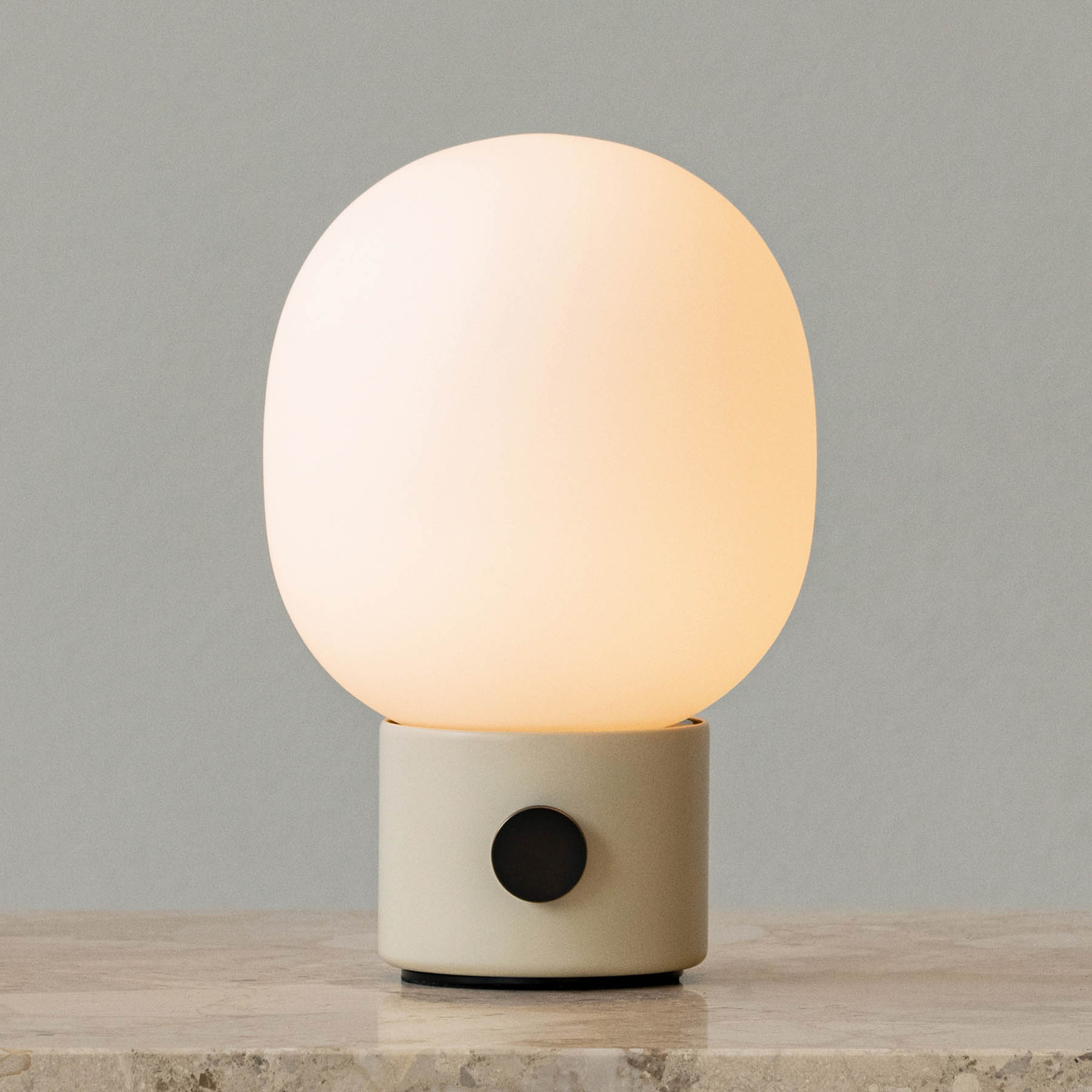 Menu JWDA LED table lamp with battery, alabaster
