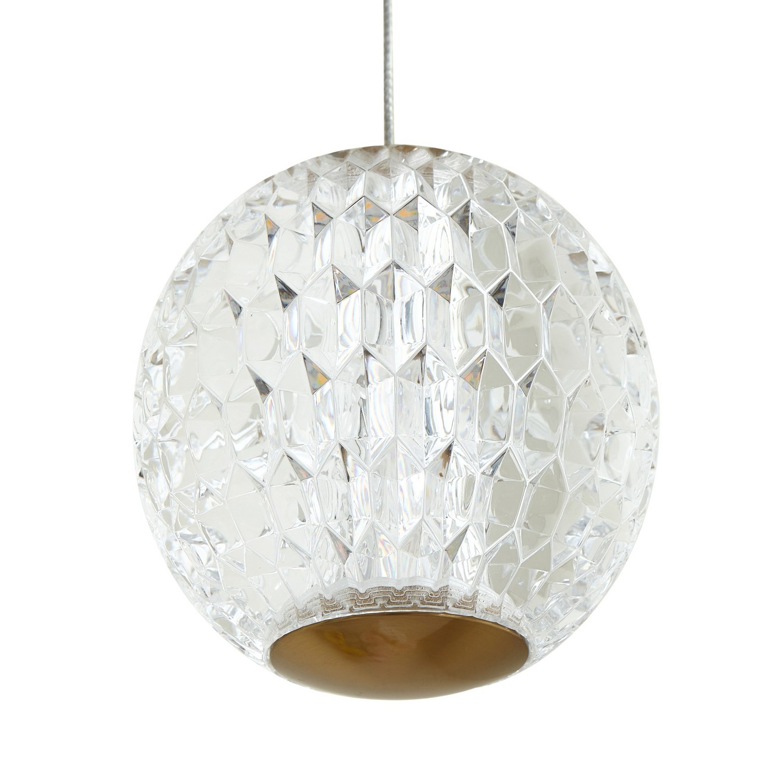Ismenia LED-Hängeleuchte Ø 11 cm messing einflammig Acryl - Lucande