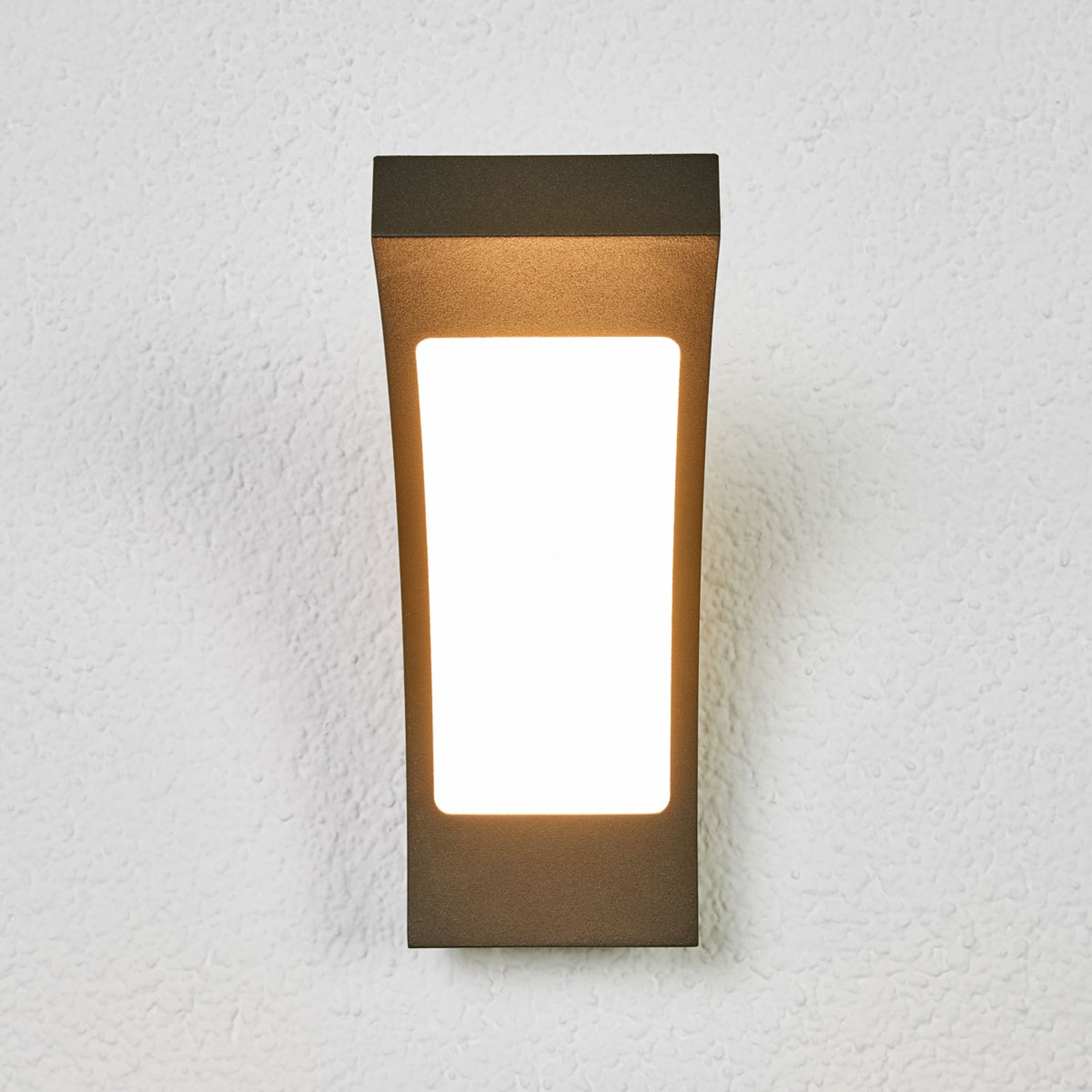 Grafitgraue LED-Außenwandlampe Juvia, IP54