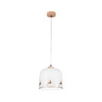 Kolarz Lampada a sospensione Chalet, bianco/oro cervo, Ø 25 cm