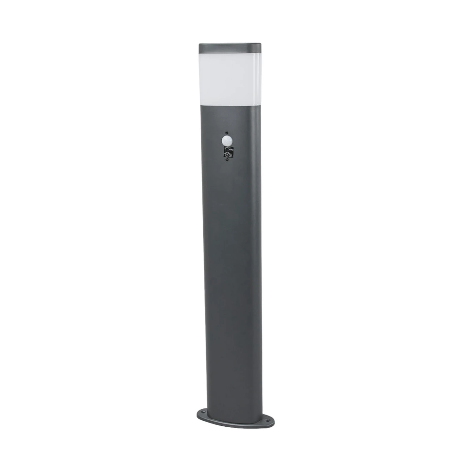Lindby LED-gatelampe Obri, 80 cm, antrasitt, sensor