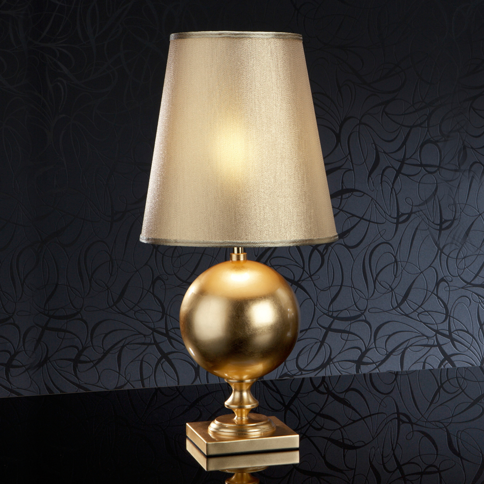 Groot universum Het eens zijn met Christian 60 cm hoge, gouden tafellamp Terra | Lampen24.nl
