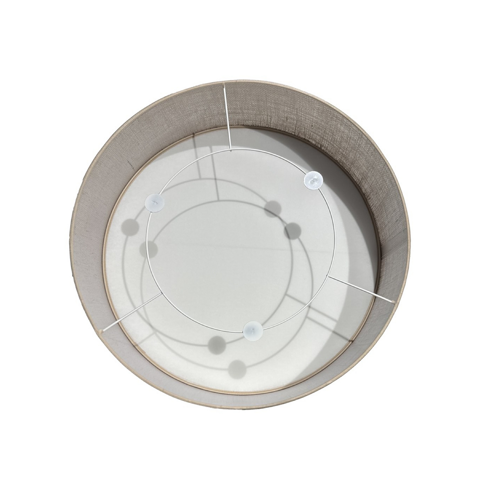 Plafonnier Marshall, marron, Ø 50 cm, métal, rotin Plafonnier Marshall, marron, Ø 50 cm, métal, rotin