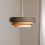 Hängeleuchte Triniti, braun/beige/creme, Ø 60 cm, Textil