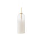 LEDS-C4 Glam hanglamp, glas wit, hoogte 38,5 cm