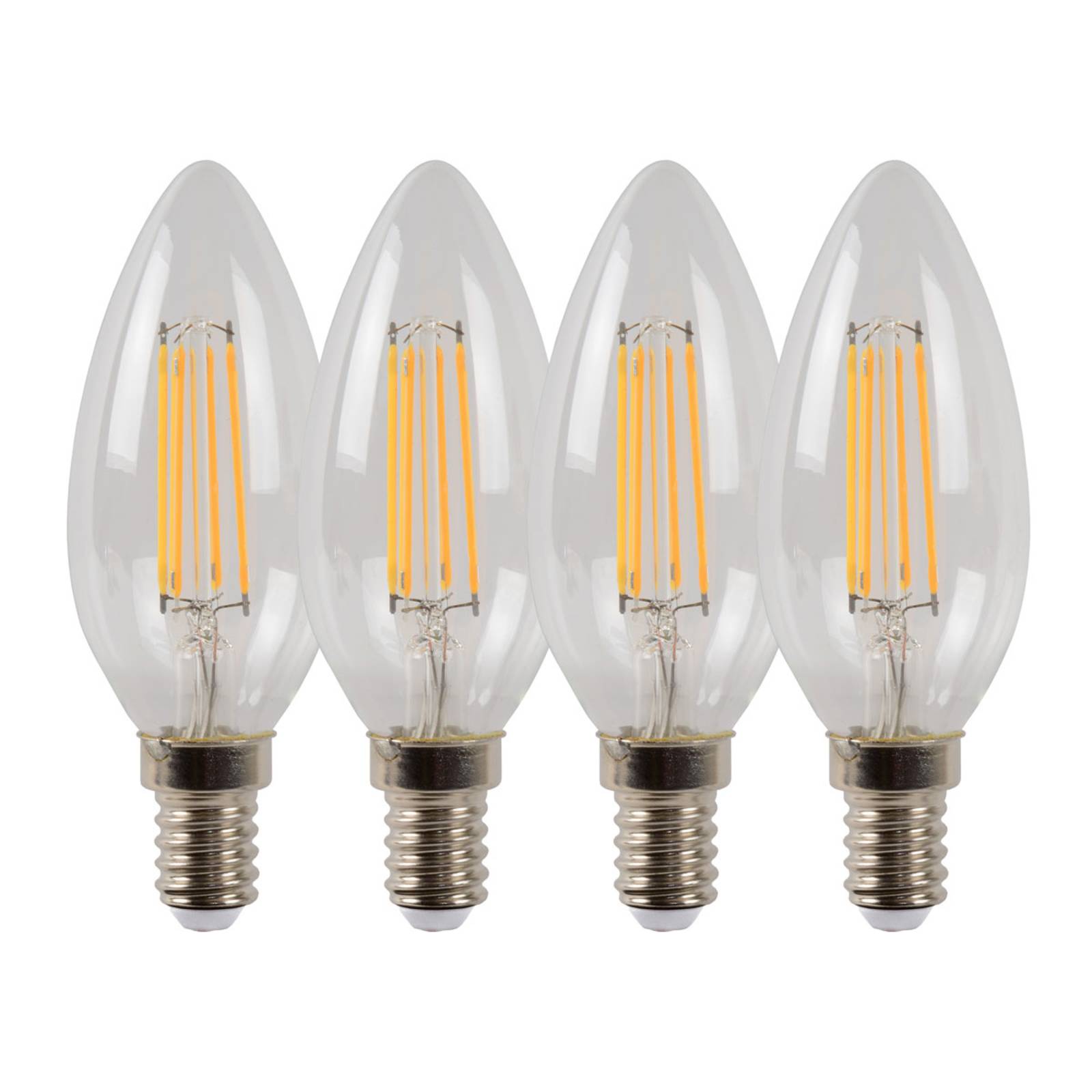 Ampoule bougie LED E14 4 W 2 700 K dimmable x4