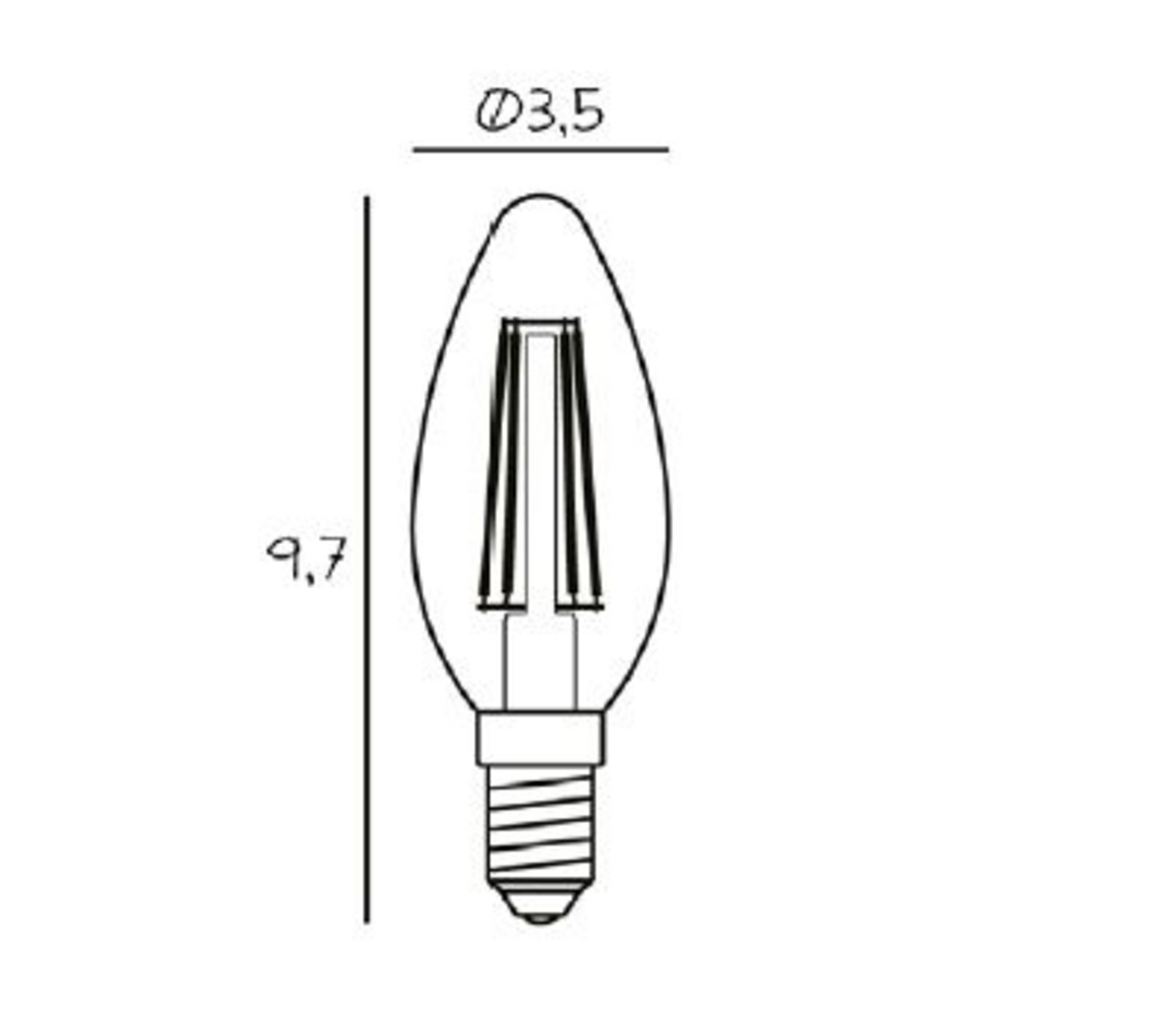 Ljuskälla LED 3,5W (245lm) 2200K Dim. Kron E14 - Design By Us