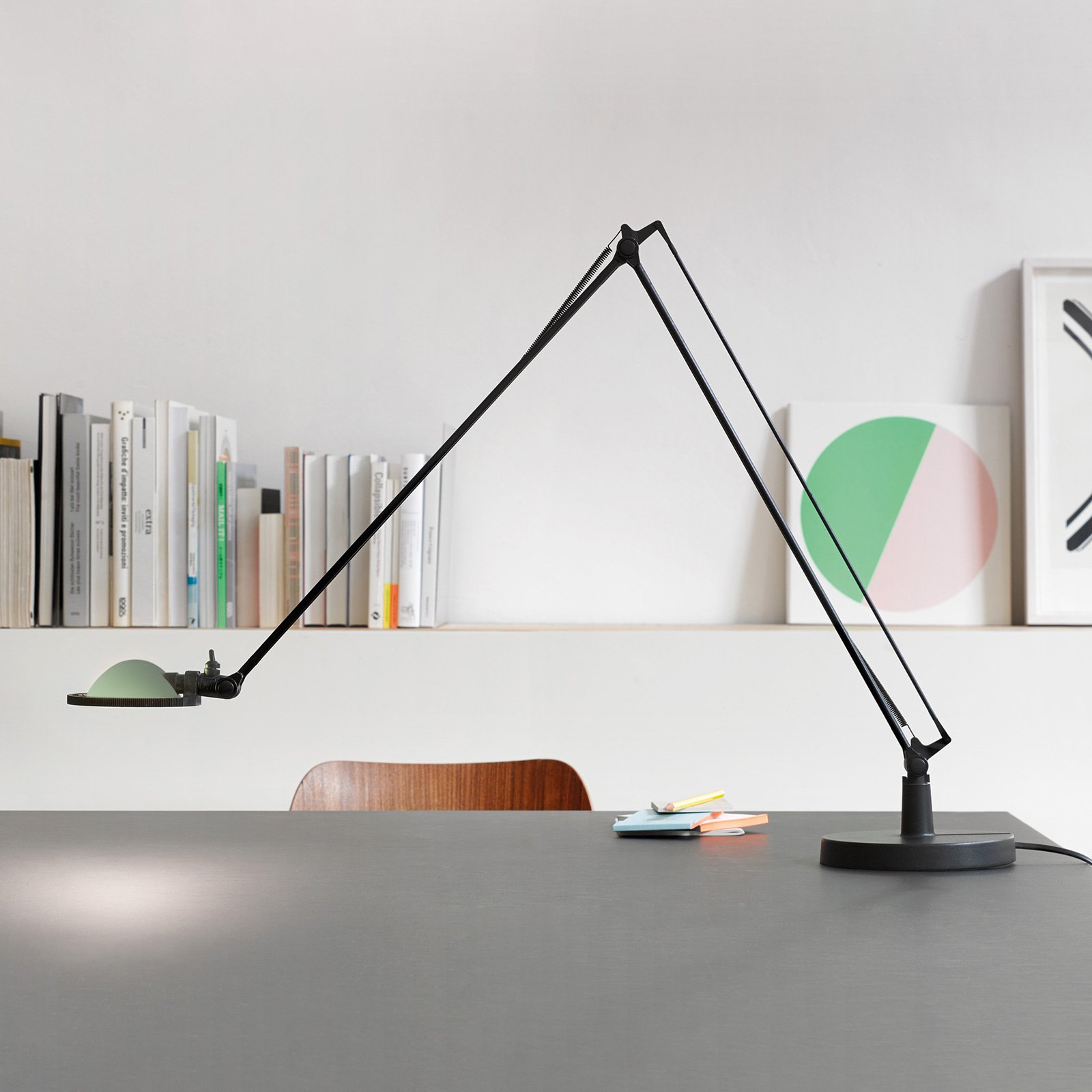 Luceplan Berenice stolná lampa 15cm, čierno-zelená