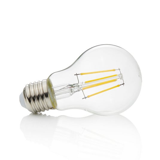 Lindby LED bulb, filament LED bulb, E27, 4W, clear, 2700K