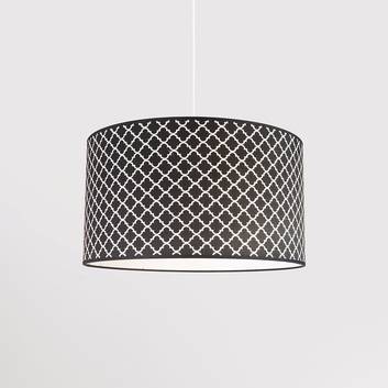 Maroko hængelampe, lille mønster, sort/hvid