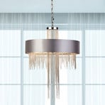 Alina pendant light, grey, metal, Ø 40 cm, E14