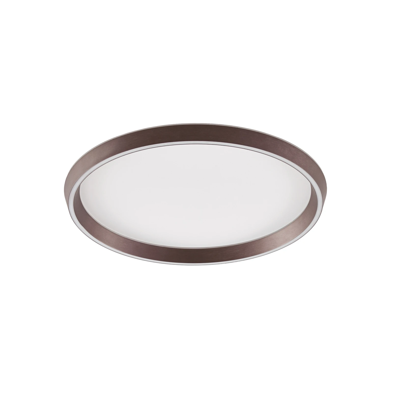 Lámpara LED de techo Lucande Rylan, marrón, Ø 62 cm, atenuable, CCT