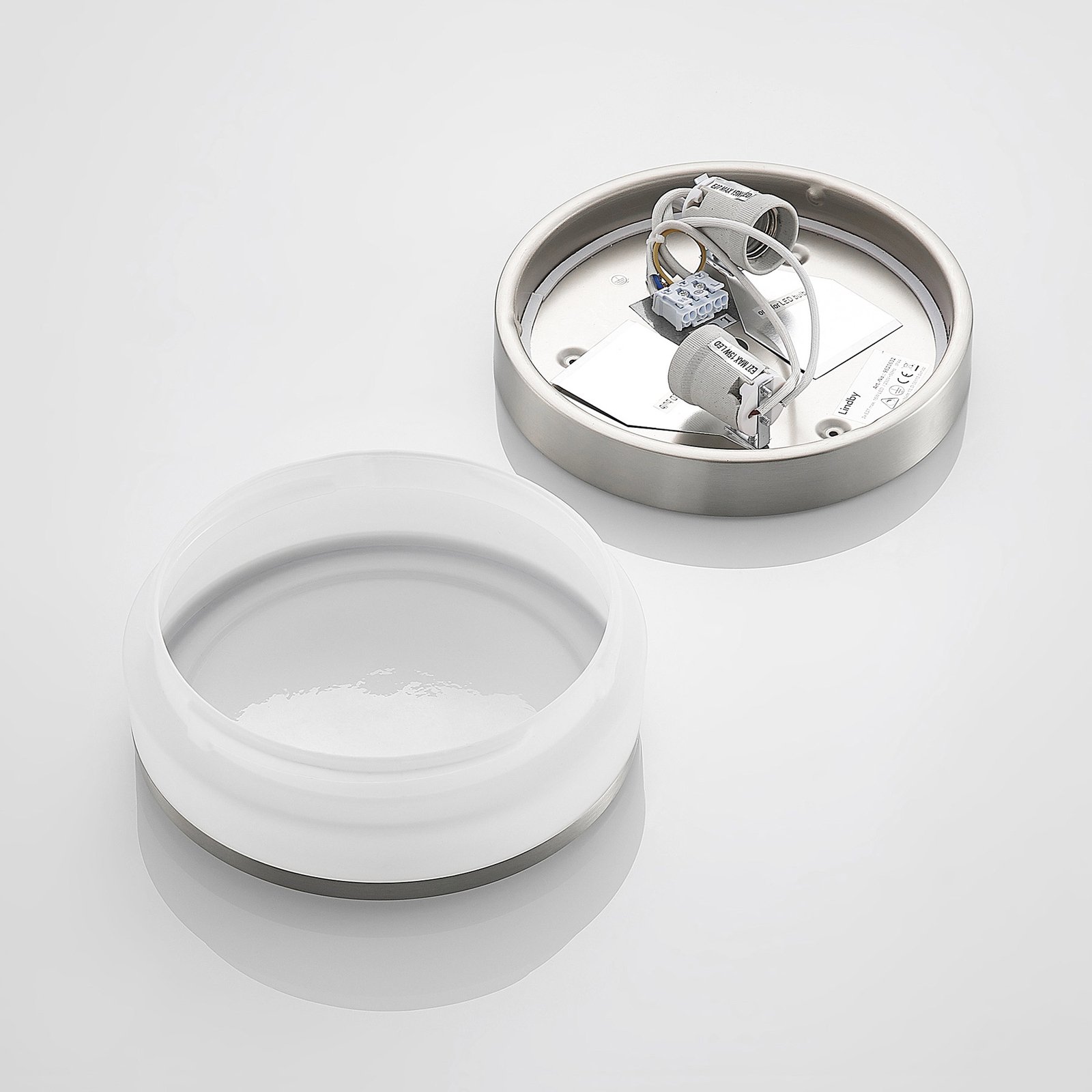 Flavi Deckenleuchte Opal/Nickel - Lindby