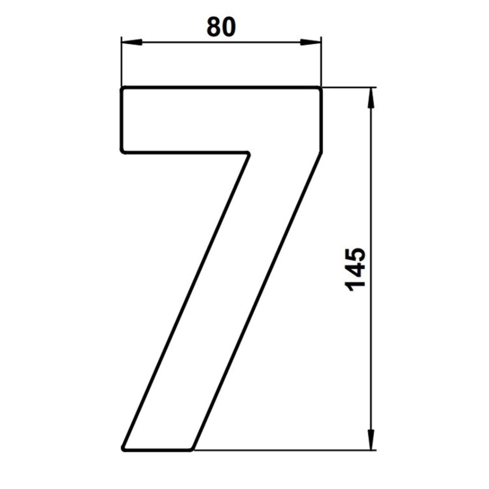 Albert Leuchten Numéro de maison 7 – en acier inoxydable