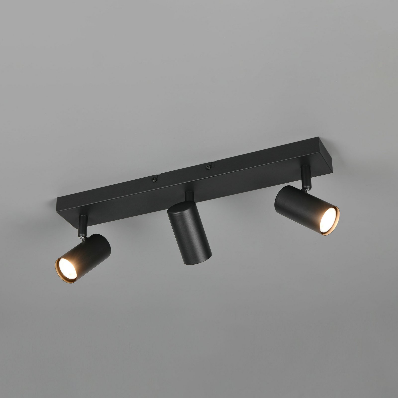 Svetilka Taryn, črna mat, dolžina 45 cm, 3-stopenjska, Mini-GU10