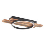 Lindby LED-Deckenleuchte Sentoa, Holz, 52,8 cm lang, 3.000 K