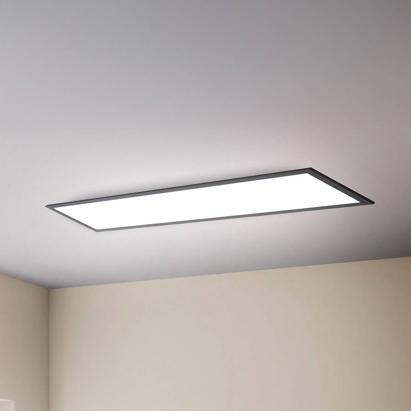 B.K. Licht Panneau LED Odin on/off, 100 x 25 cm, noir, 4 000 K