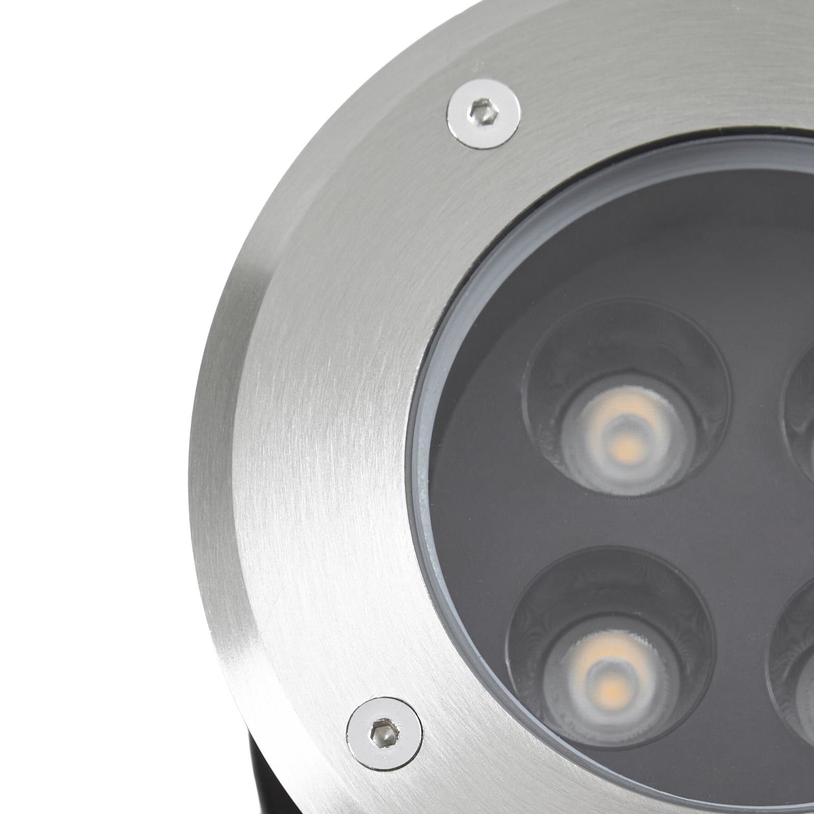Spot encastré au sol LED Arcchio Thentos, Ø 12 cm, 40°, nickel, IP67 Spot encastré au sol LED Arcchio Thentos, Ø 12 cm, 40°, nickel, IP67
