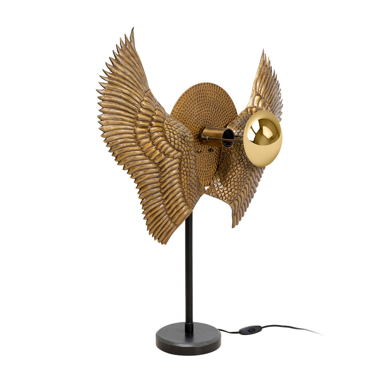 KARE Bird Wings bordslampa, mässingbeläggning