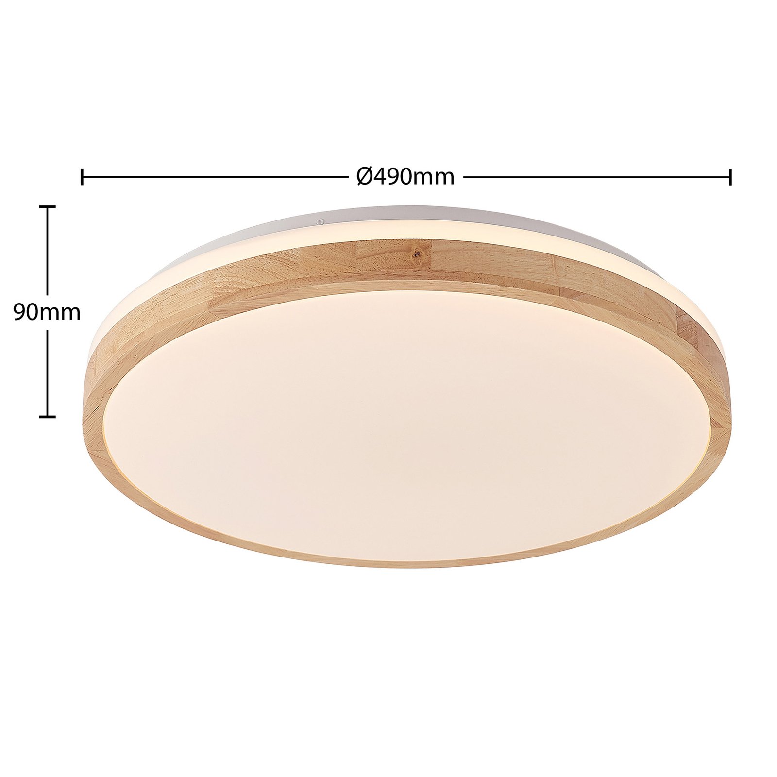 Emiva Top Taklampe Wood/White - Lindby