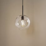 Sphere L pendant light with glass shade