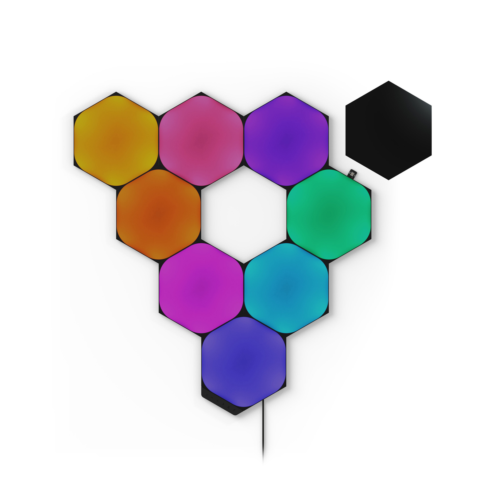 Nanoleaf Shapes Ultra Black Hexagons Starterset 9x