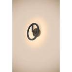 Q-Ring Zidna lampa w/Senzor 3000K IP54 Crna - SLV