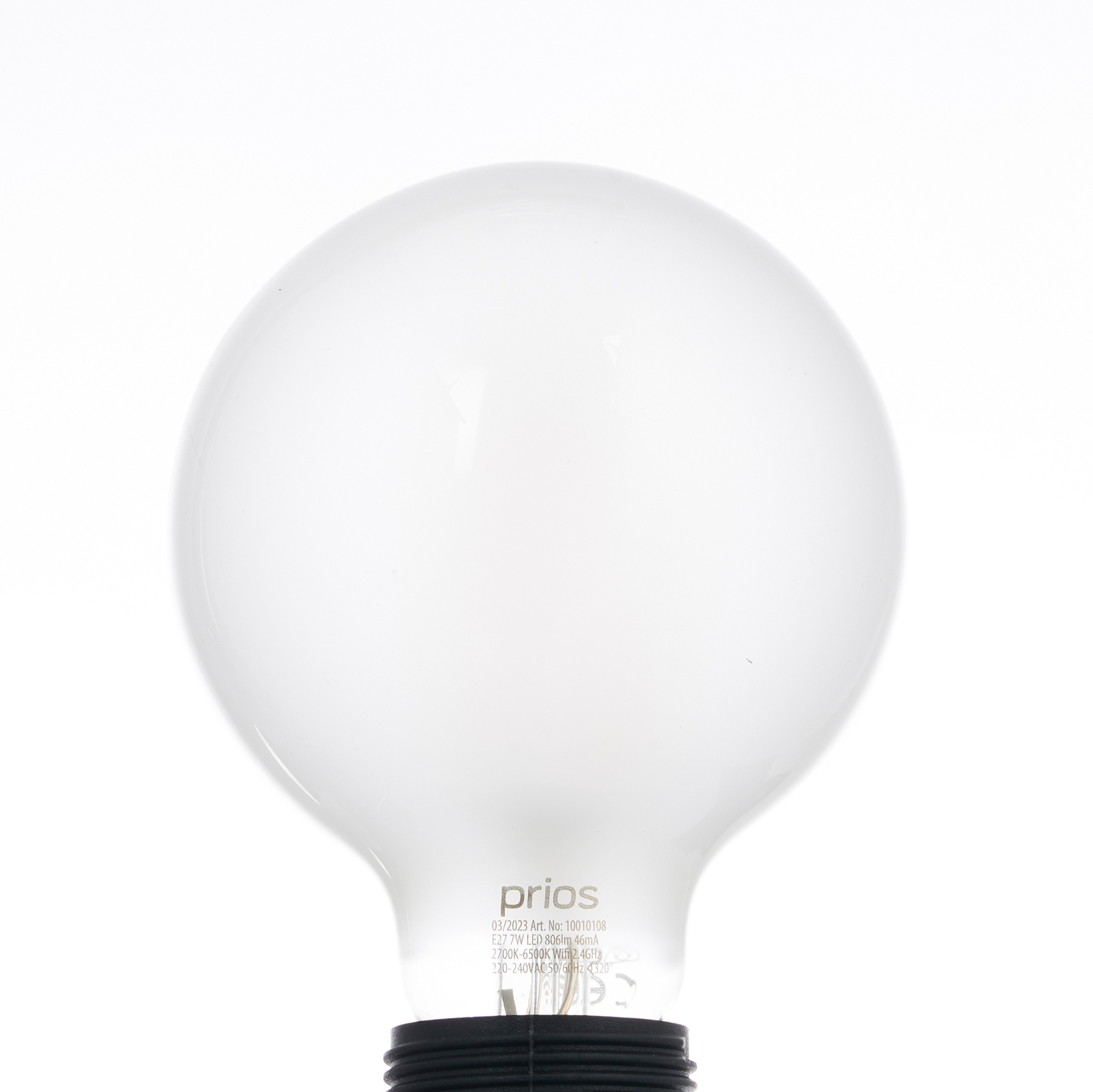 Smart LED-E27-Lampe G95 7W WLAN matt tunable white