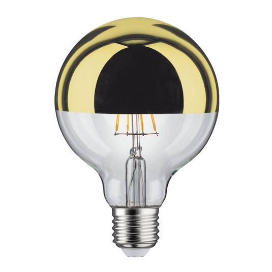 LED-Lampe E27 827 6,5W Kopfspiegel gold