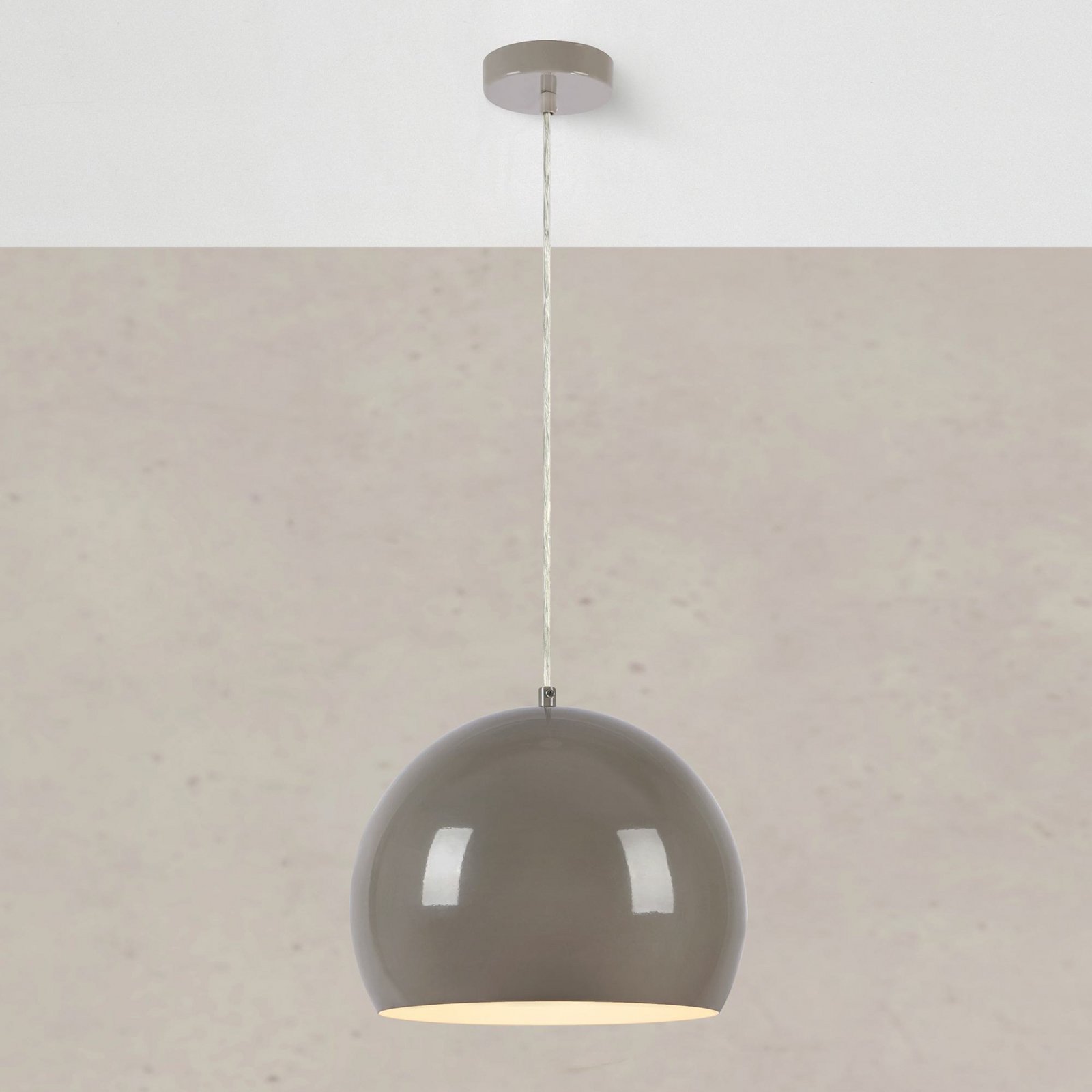 Suspension Pop, Ø 28 cm, grège, métal