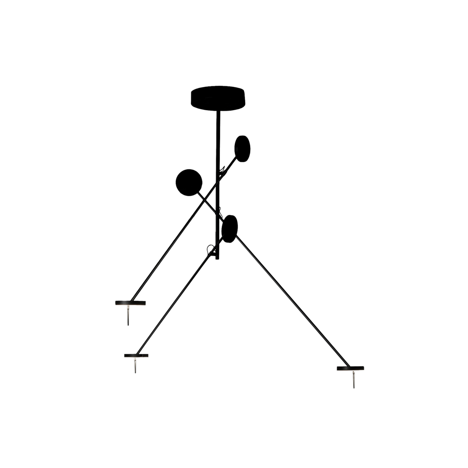 LEDS-C4 LED-Hängeleuchte Invisible Triplex, 3.000 K, schwarz