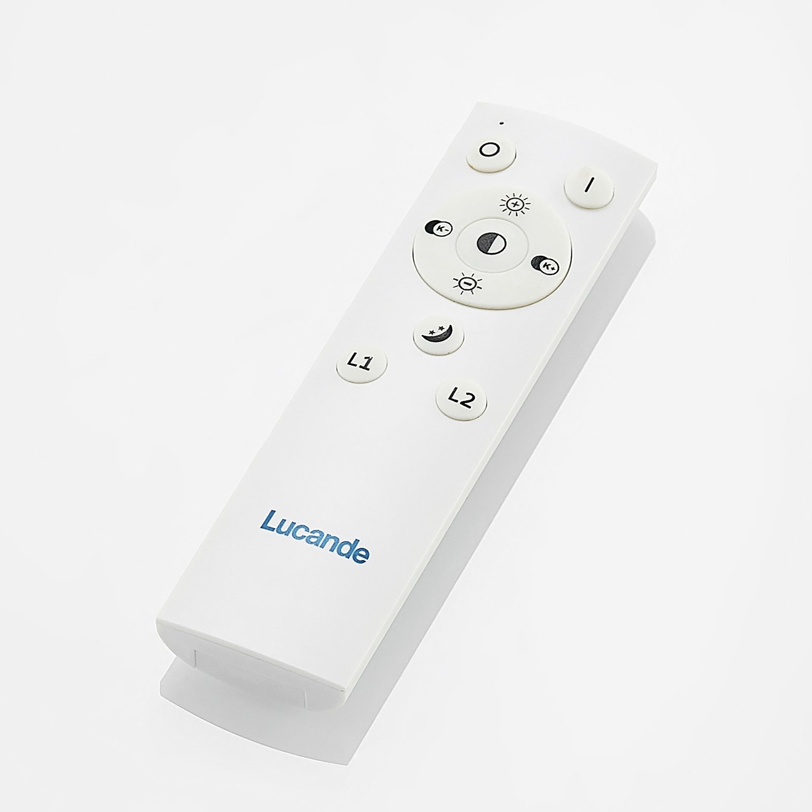 Lucande Chariska LED-Deckenlampe Holz weiß 60 cm