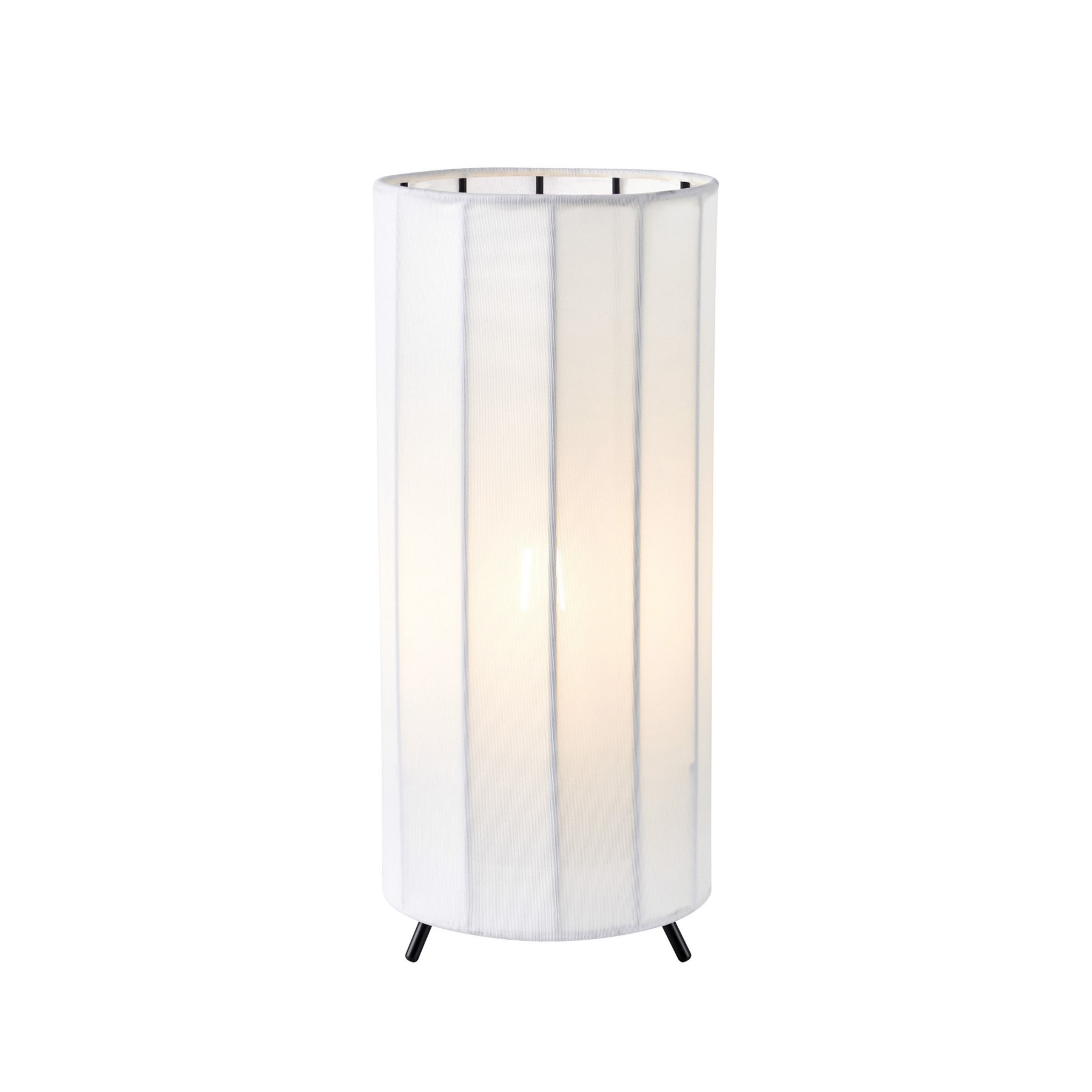 Hikari table lamp, Ø 14 cm, white/black, fabric/metal