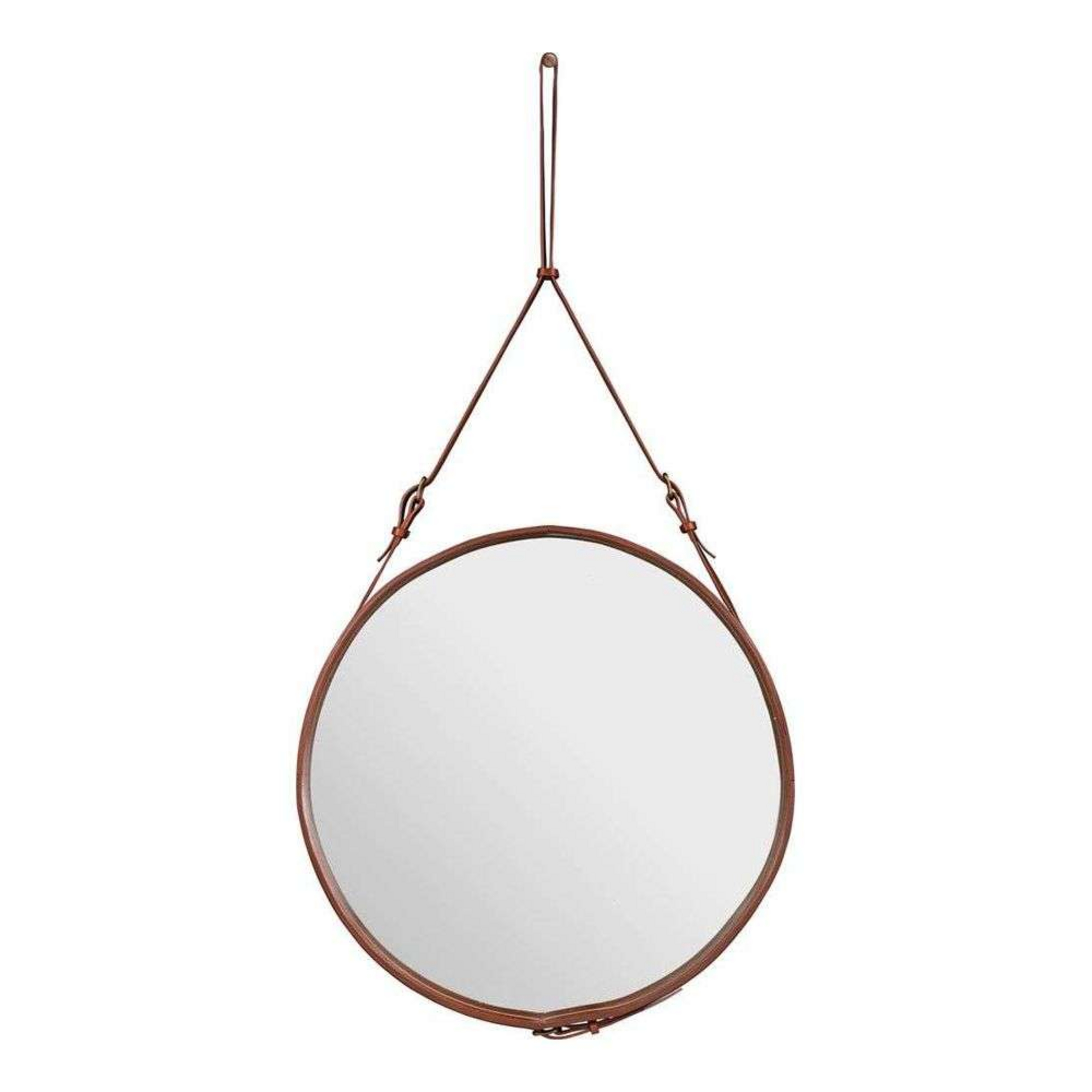 Adnet Miroir Circular Ø70 Tan Leather - GUBI