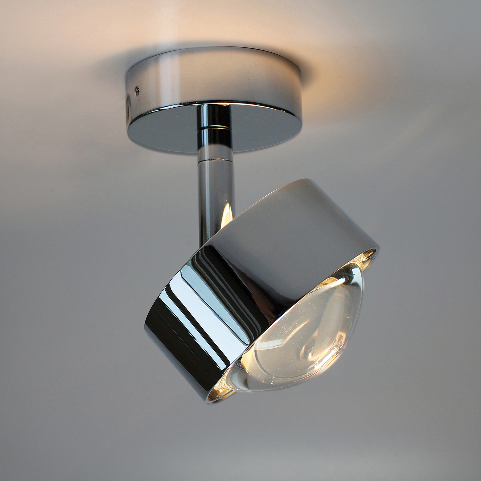 PUK Mini Turn LED spot lens helder 1-lamp chroom