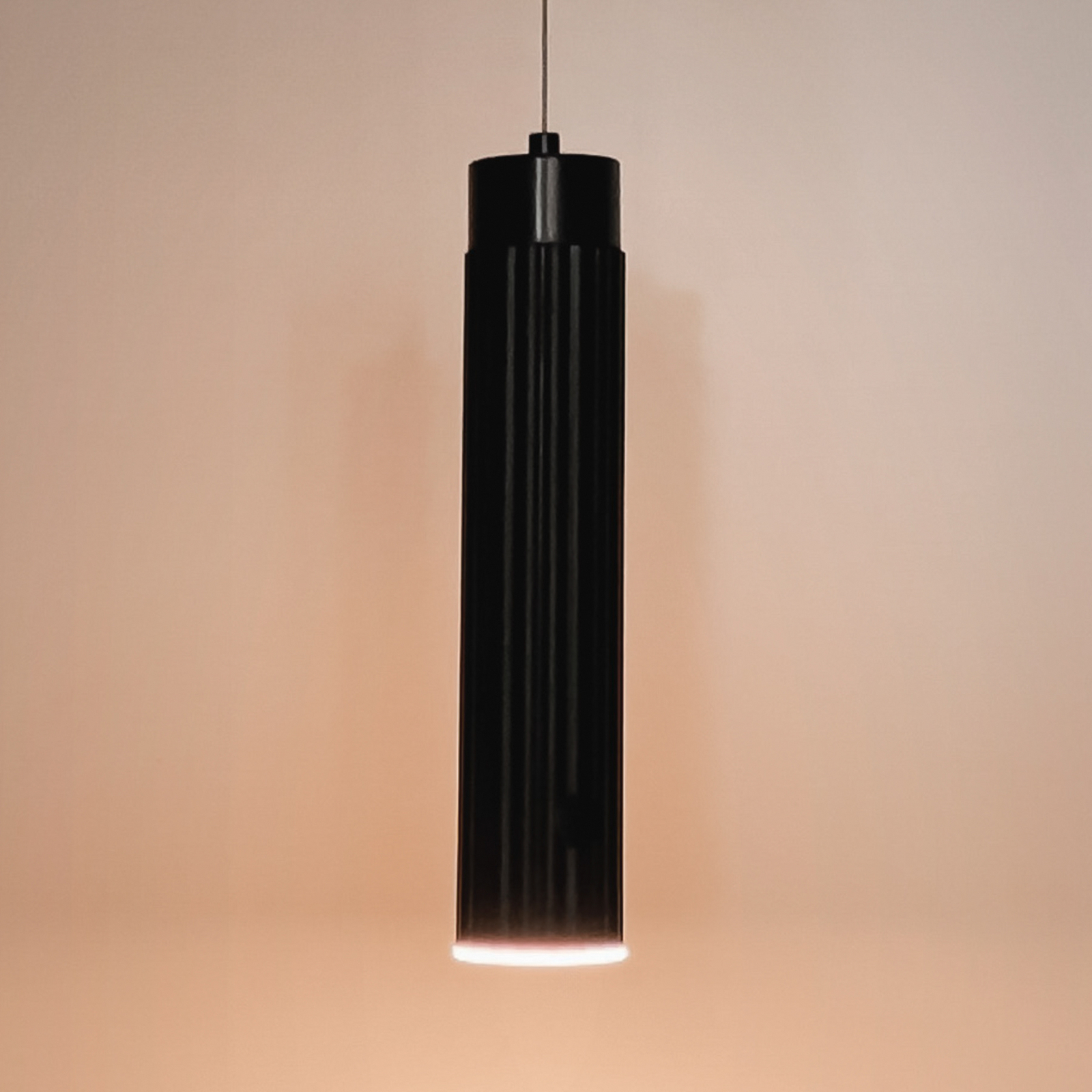 Hang LED tölthető függőlámpa, fekete, műanyag, dimmelhető fényerővel