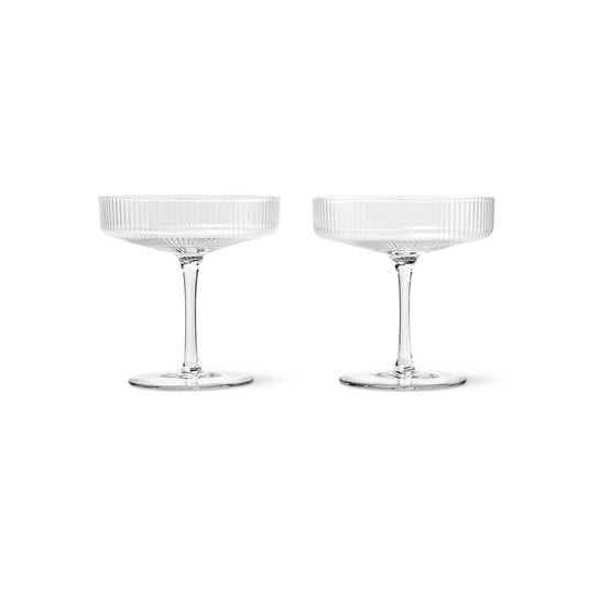 Ripple Champagne Saucers Set of 2 Clear - Ferm Living