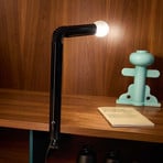 Lámpara de mesa Stilnovo Periscopio, negra, altura 68 cm, metal