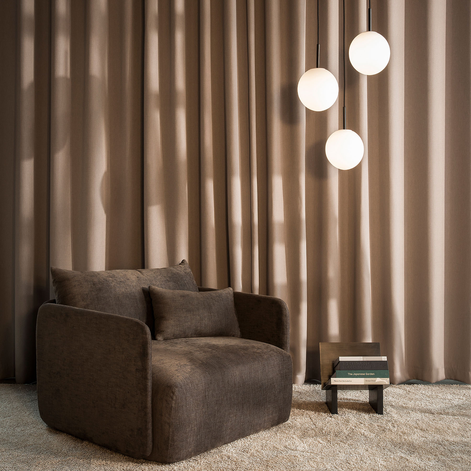 MENU Menu TR Bulb DTW pendant 1-bulb black/matt opal, for Living / Dining Room, coated steel, opal glass, E27, 6 W, energy efficiency: A+, H: 30 cm