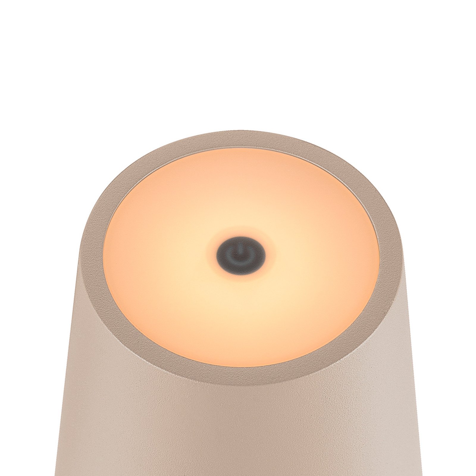 SLV LED genopladelig lampe Vinolina Two, beige, aluminium, Ø 11 cm, IP65