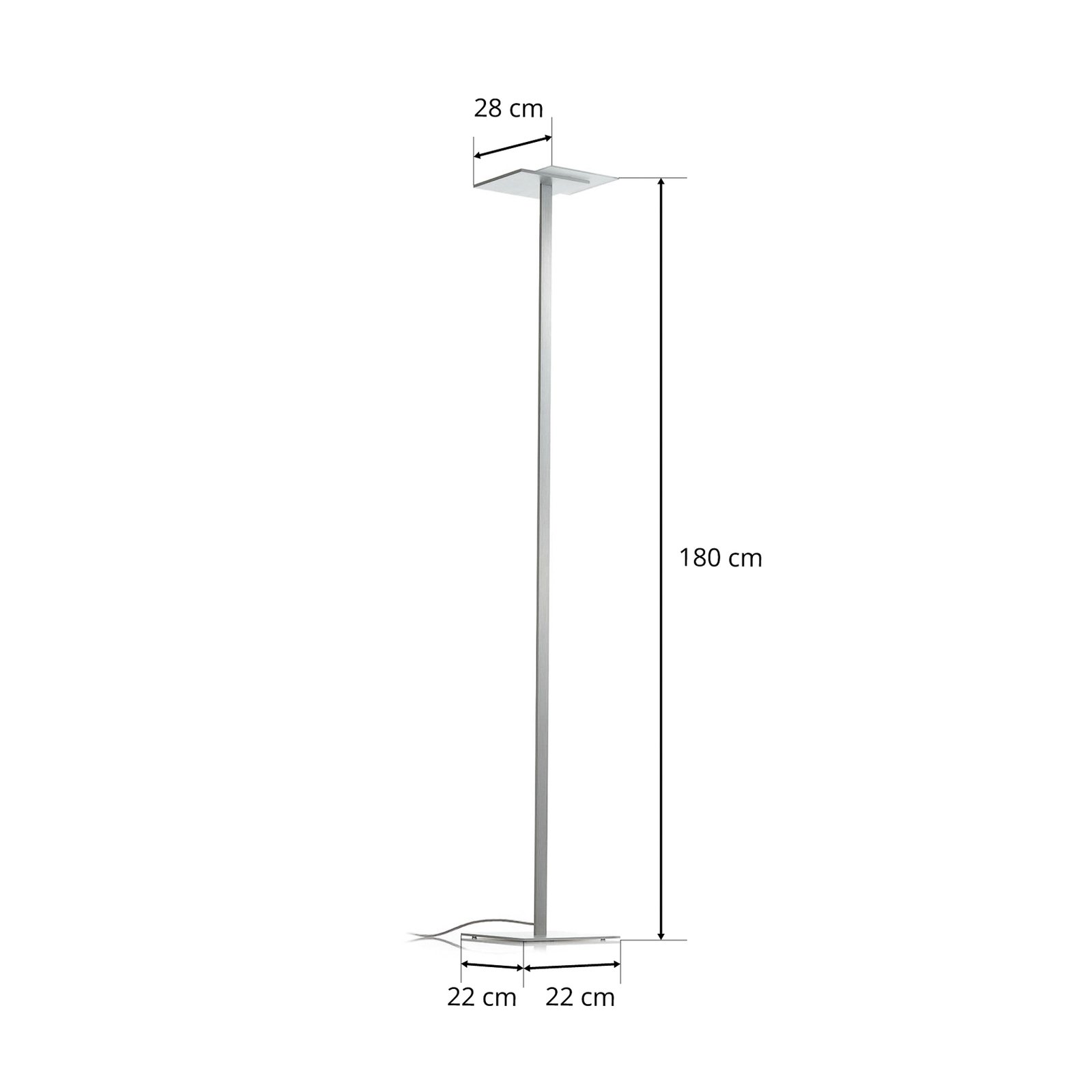 Bopp Flat - LED-Stehleuchte mit Tastdimmer