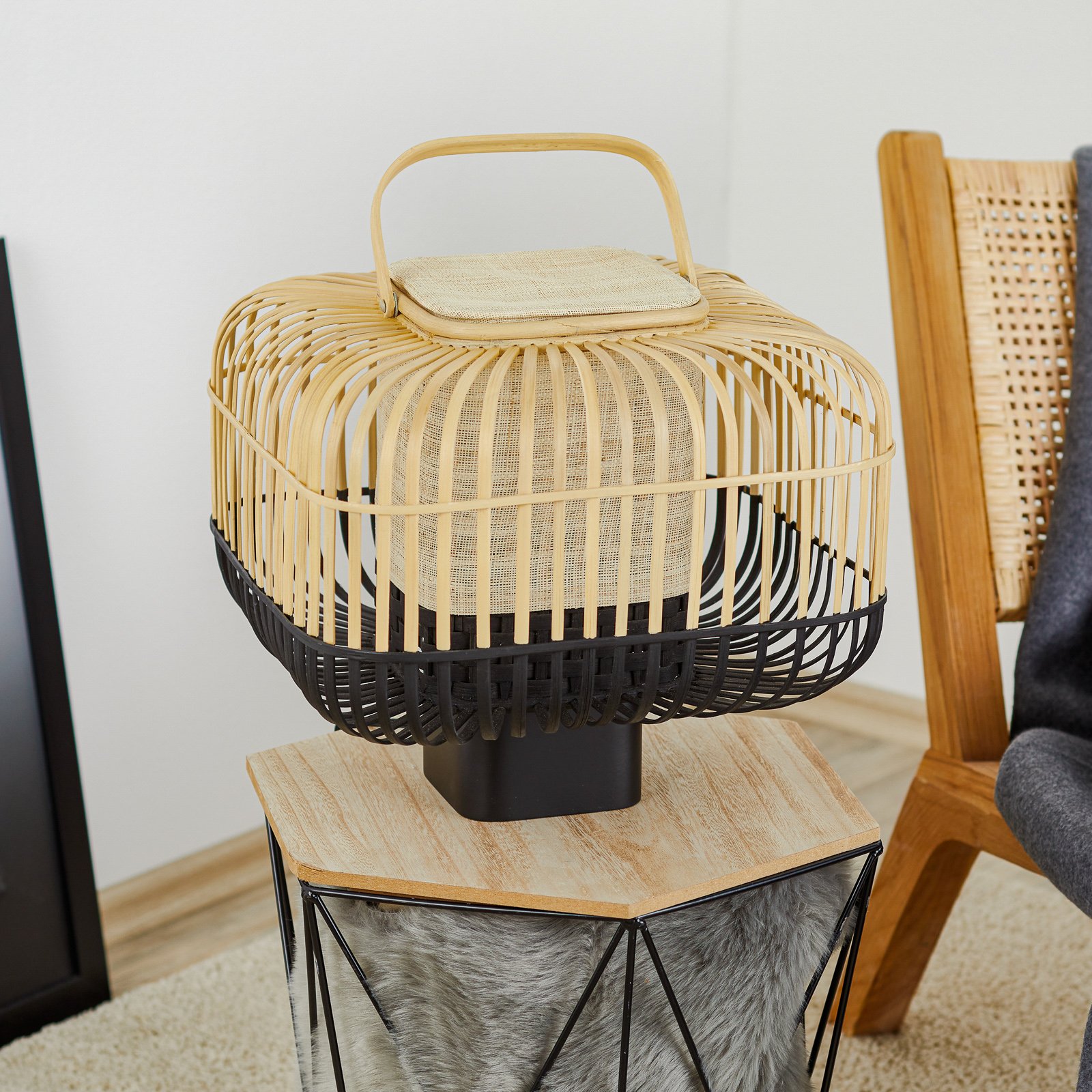 Bamboo Square Stolna lampa S Crna - Forestier