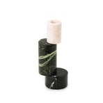 Blox Candle Holder, dark green, 20 cm, marble, Normann Copenhagen