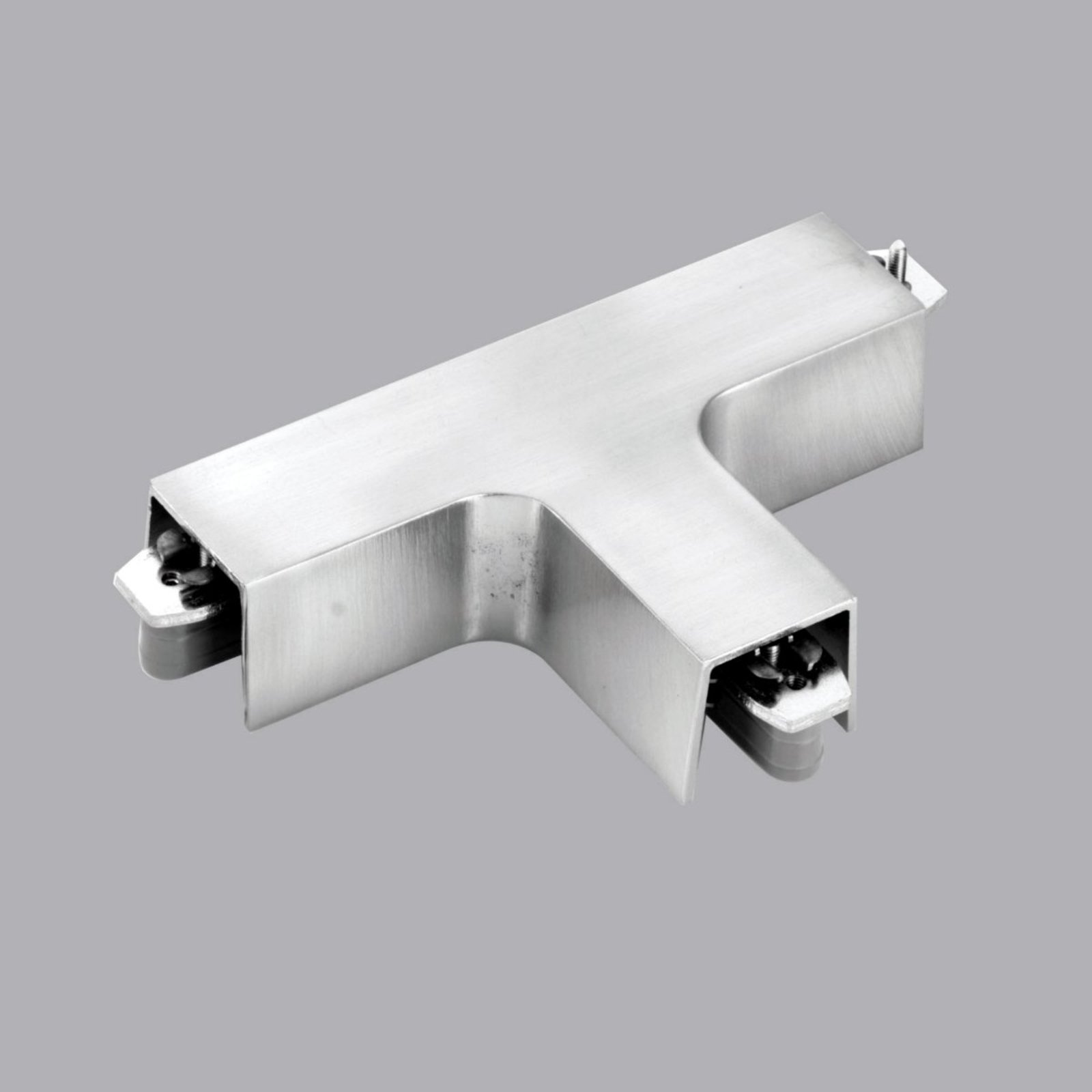 Fischer & Honsel T connector for HV track4 m6 two-circuit system, metal, L: 11 cm, W: 7 cm