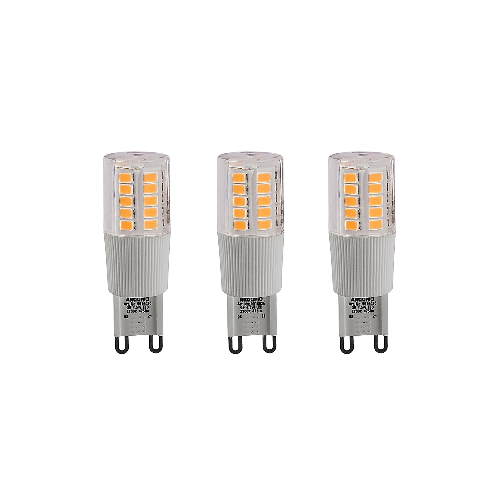 Arcchio LED-stiftlampa G9 4,5W 2 700 K 3-pack