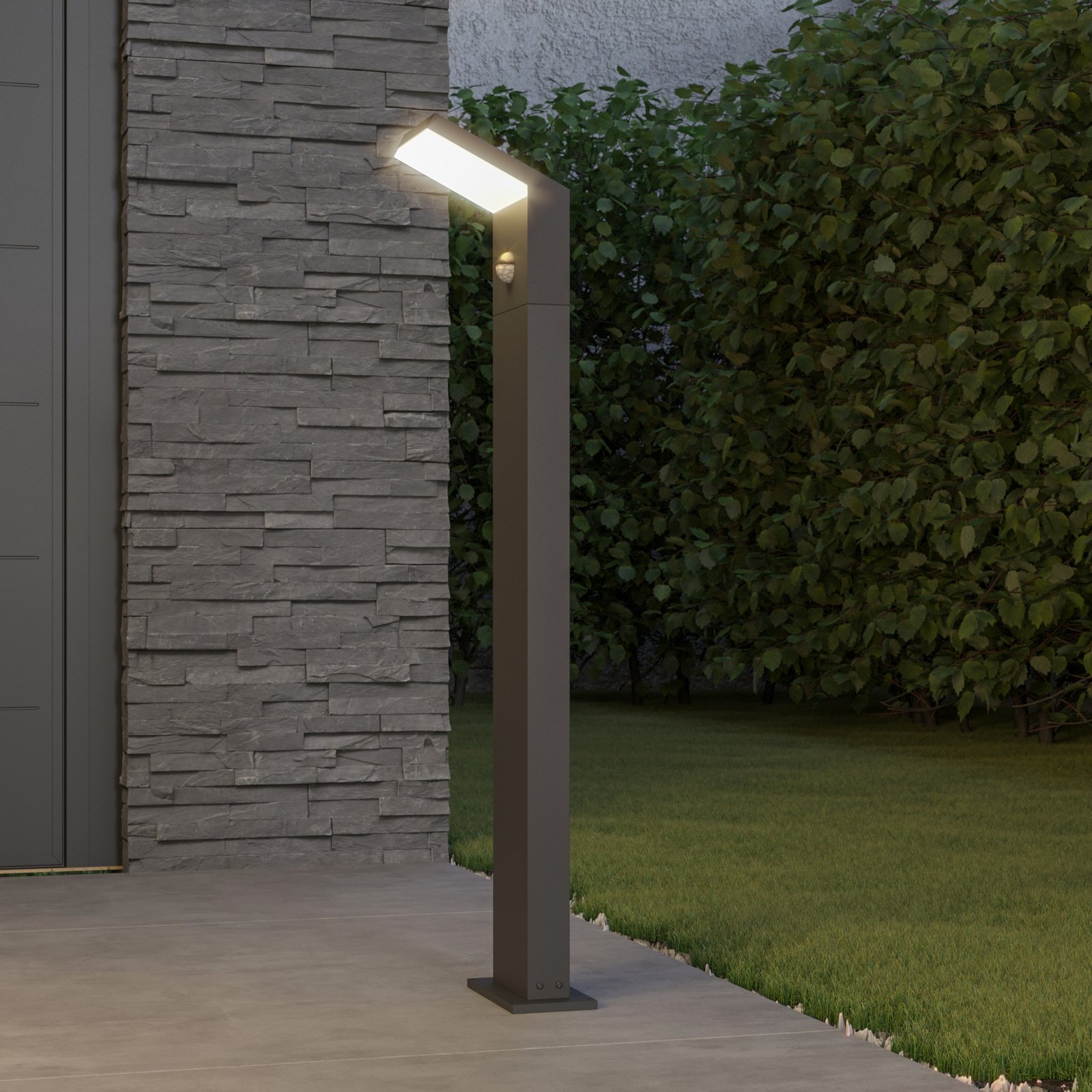 Yolena Outdoor Garden Lamp w/Sensor H100 Dark Grey/White - Arcchio