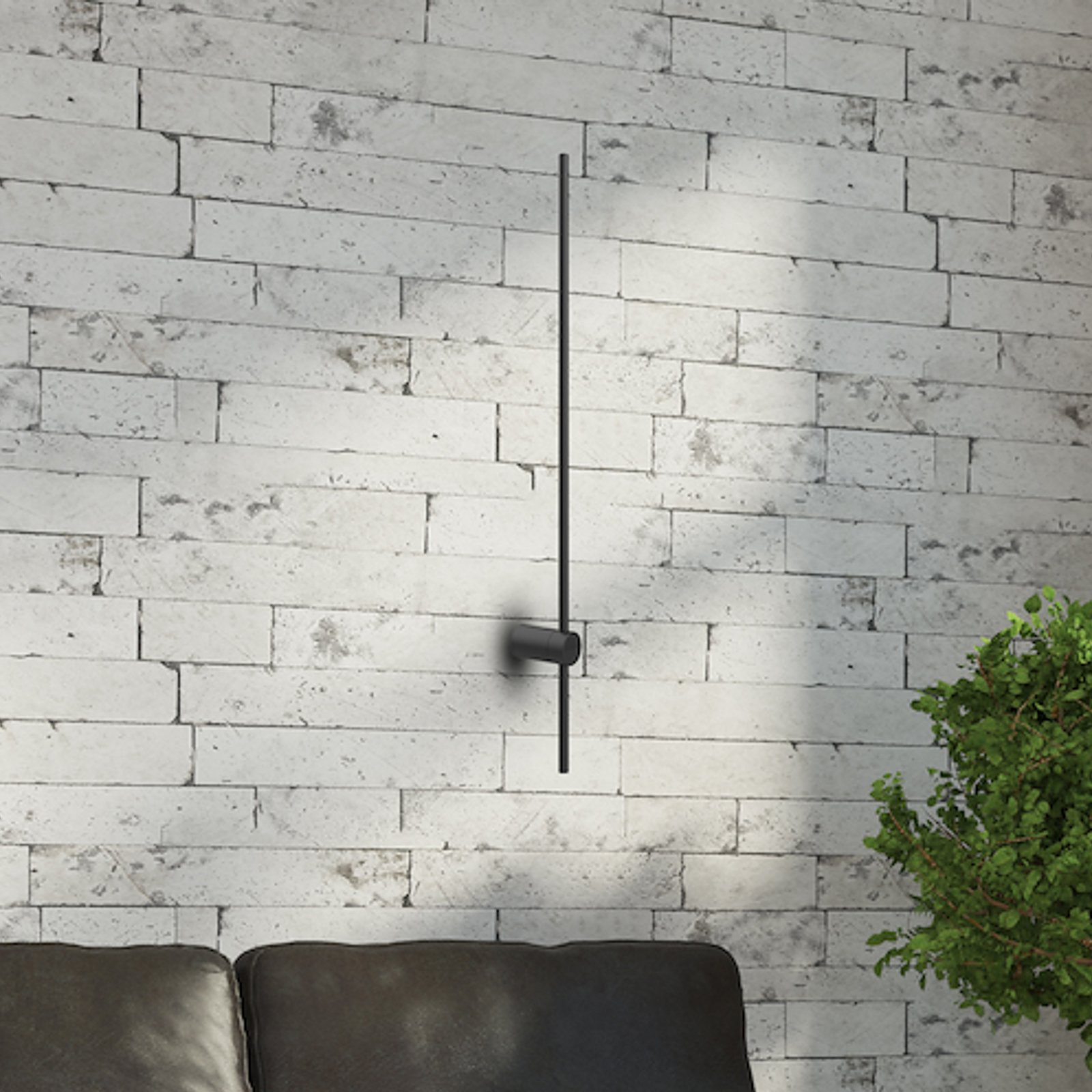 Applique murale LED Swing, hauteur 60 cm, CCT, métal, noir